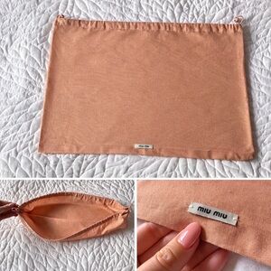 Miu Miu Peach Fabric Pouch